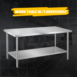 WORK TABLE W/1 UNDERSHELF