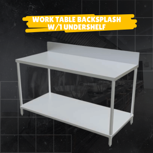 WORK TABLE BACKSPLASH W/1 UNDERSHELF